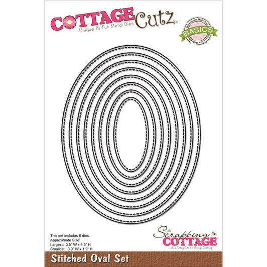 CottageCutz Stitched Oval Set Metal Dies