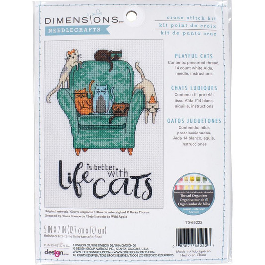 Dimensions Counted Cross Stitch Kit - Playful Cats