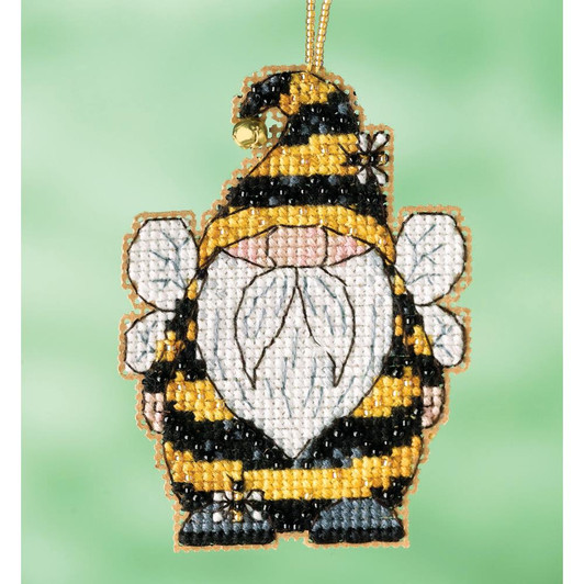 Mill Hill Counted Cross Stitch Ornament Kit - Bee Gnome