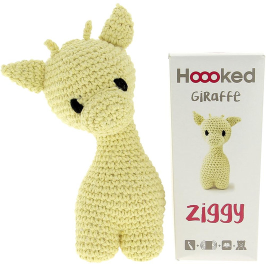 Hoooked Ziggy Giraffe Kit W/Eco Barbante Yarn ~ Popcorn