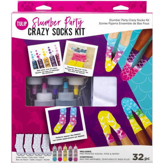 Tulip Tie-Dye Slumber Party Crazy Socks Kit