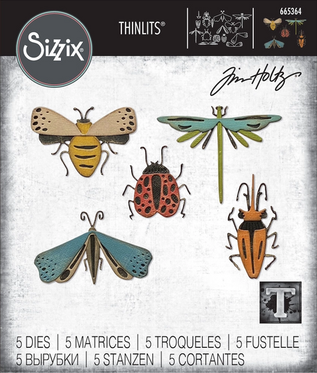 Sizzix Thinlits Dies By Tim Holtz 5/Pkg | Funky Insects