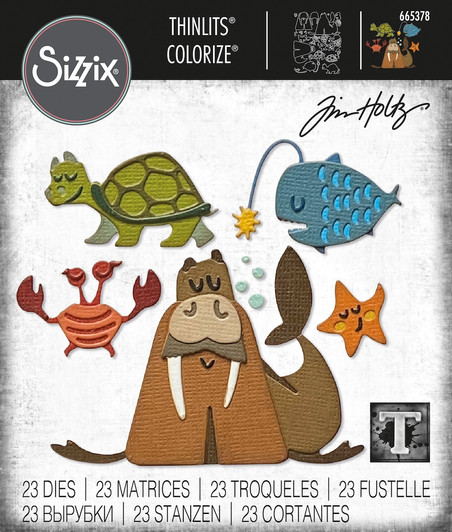 Sizzix Thinlits Colorize Dies By Tim Holtz 23/Pkg | Under The Sea #2