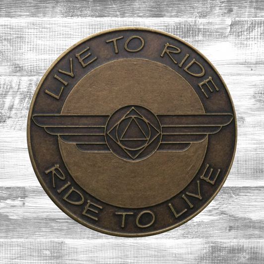 Live to Ride Bronze Coin
