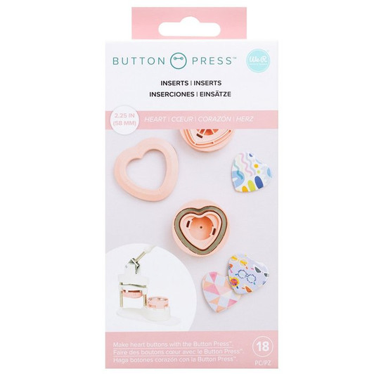 We R Makers Button Press Die Base Insert | Heart