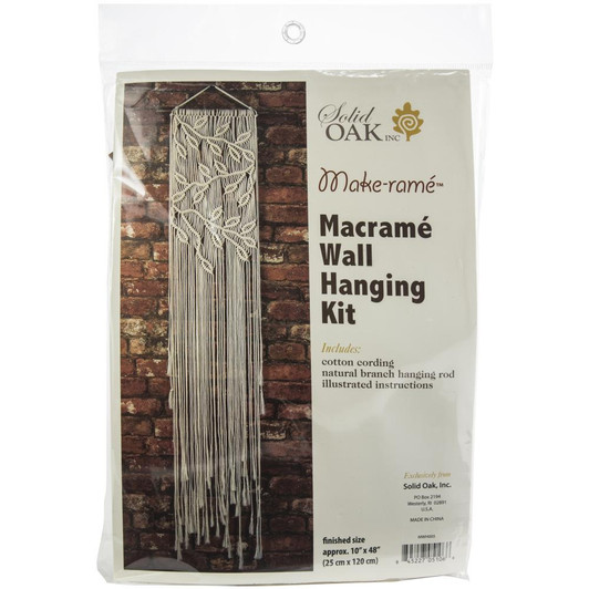 Solid Oak Macramé Wall Hanger Kit | Leaves & Branches