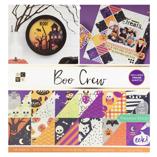 DCWV Double-Sided Cardstock 12"X12" 36/Pkg | Boo Crew