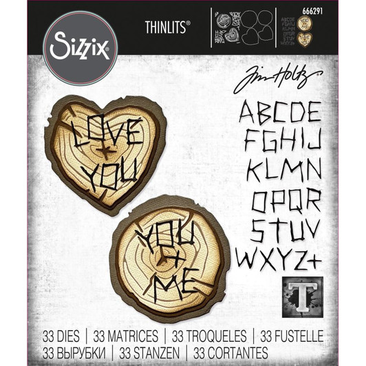 Sizzix Thinlits Dies By Tim Holtz 33/Pkg | Wood Slice