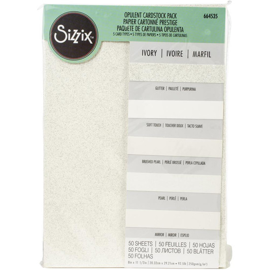 Sizzix Opulent Cardstock Pack 50/Pkg | Ivory