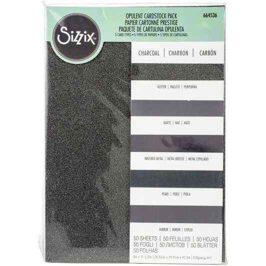Sizzix Opulent Cardstock Pack 50/Pkg | Charcoal
