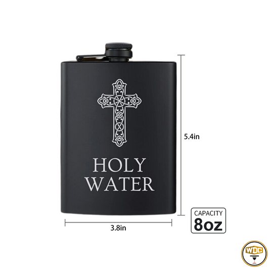Holy Water Laser Engraved Flask