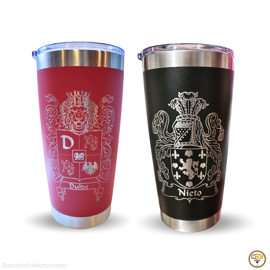 Family Coat of Arms Laser Engraved 20oz Tumbler Family Coat of Arms Laser Engraved 20oz Tumbler