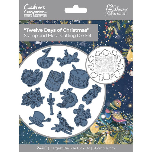 Crafter's Companion Stamp & Die Set | 12 Days Of Christmas