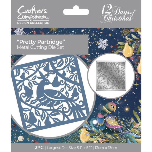 Crafter's Companion Metal Die Set | 12 Days Of Christmas Pretty Partridge