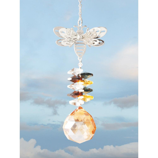Solid Oak Crystal Suncatcher Ornament Kit | Honeybee