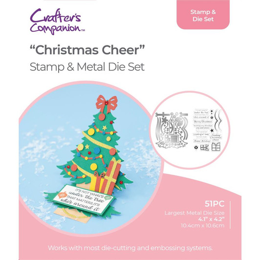 Crafter's Companion Shaped Stamp and Die Set | Christmas Cheer