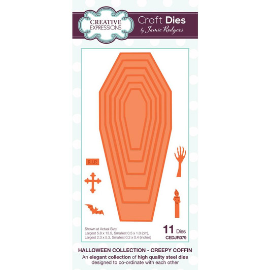 Creative Expressions Craft Dies By Jamie Rodgers | Halloween Collection - Creepy Coffin