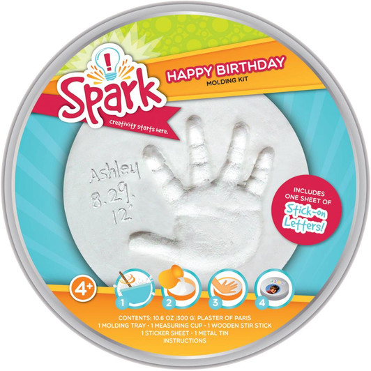 Colorbok Spark Happy Birthday Round Plaster Tin