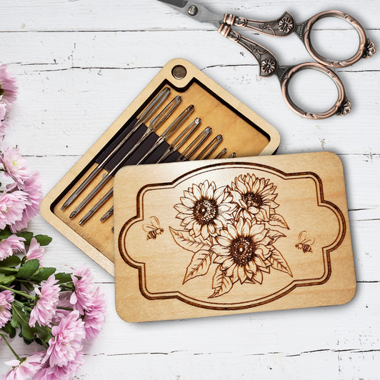 Needle Minder Storage Case - Sunflowers