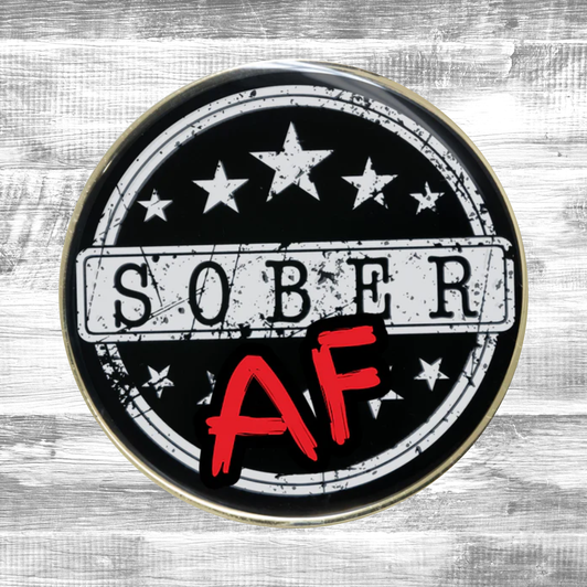 Sober AF Affirmation Coin