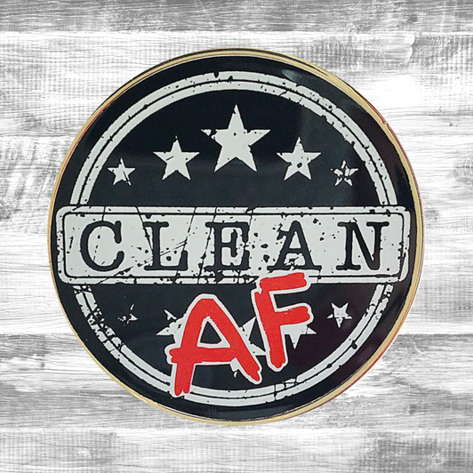 Clean AF Affirmation Coin