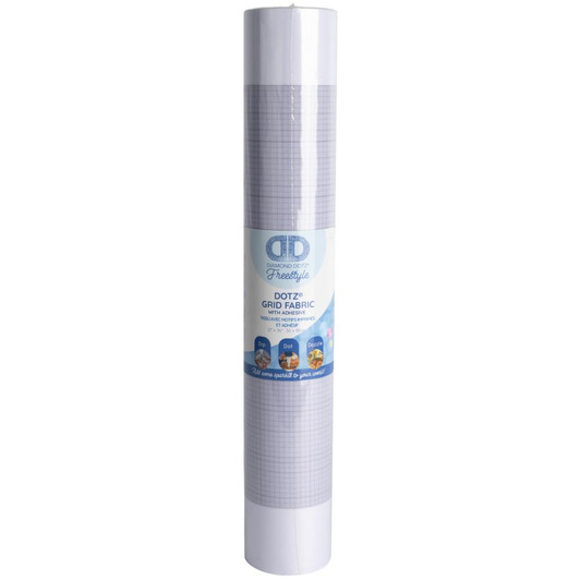 Diamond Dotz Gridded Fabric Roll With Adhesive 12"X36"