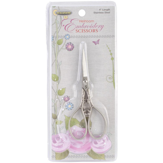 Sullivans Pewter Teardrop Heirloom Embroidery Scissors 4.25"