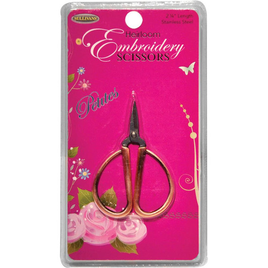 Sullivans Heirloom Petites Embroidery Scissors 2.25" | Copper