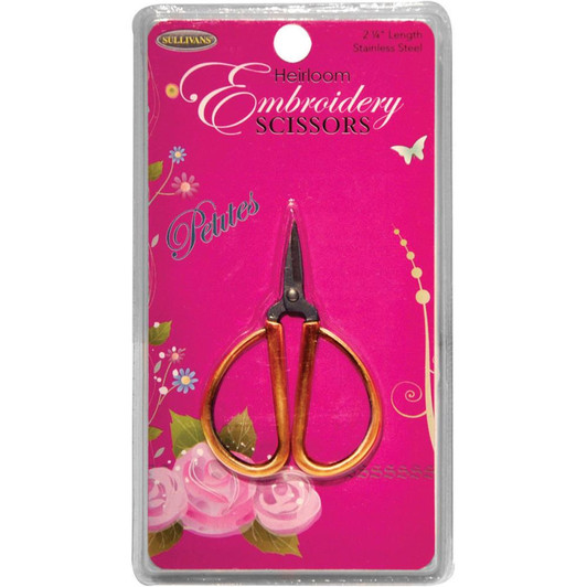 Sullivans Heirloom Petites Embroidery Scissors 2.25" | Gold