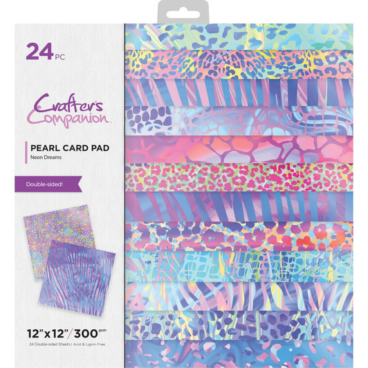 Crafter's Companion Pearl Card Pad 12"X12" | Neon Dreams