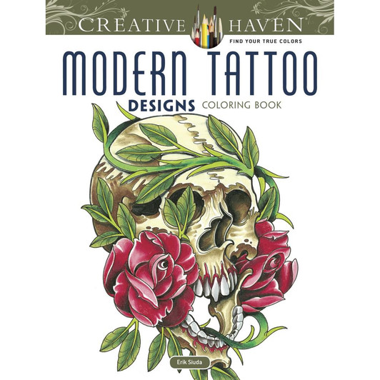 Creative Haven: Modern Tattoo Designs Coloring Book
