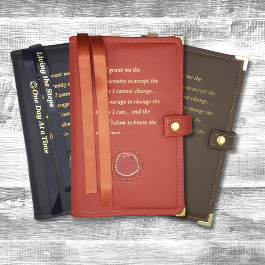 AA Genuine Leather Big Book & 12n12 Double Book Cover | Regular Print