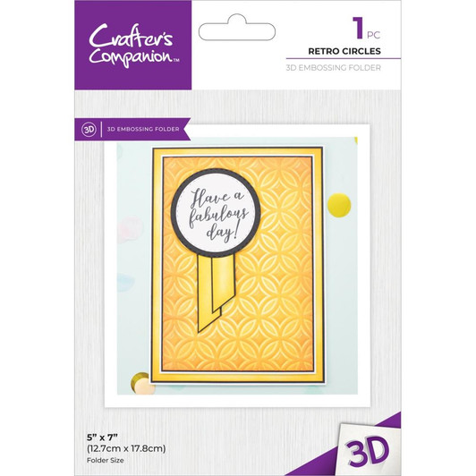Crafter's Companion 3D Embossing Folder | Retro Circles