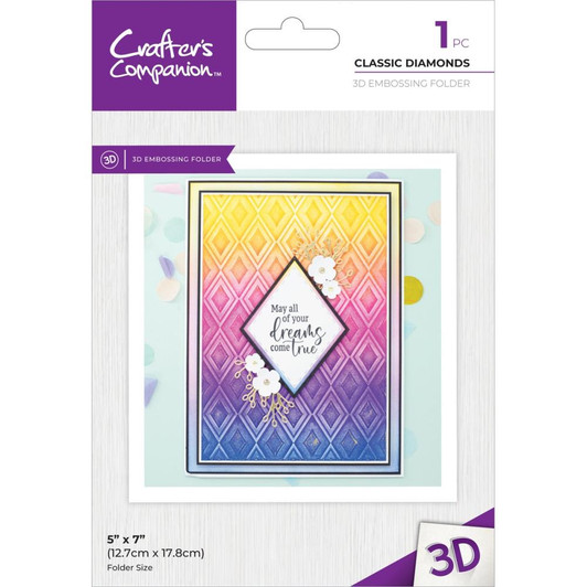 Crafter's Companion 3D Embossing Folder | Classic Diamonds