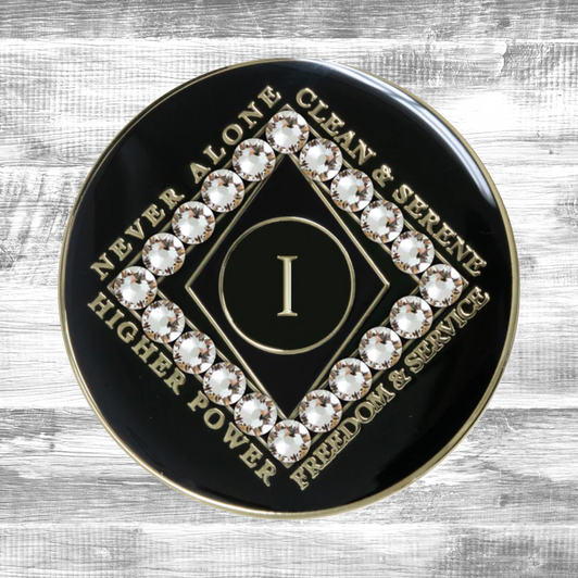 NA Clean Time Diamond Crystal Coin Medallion