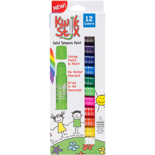 Kwik Stix Solid Tempera Paint Sticks 12/Pkg