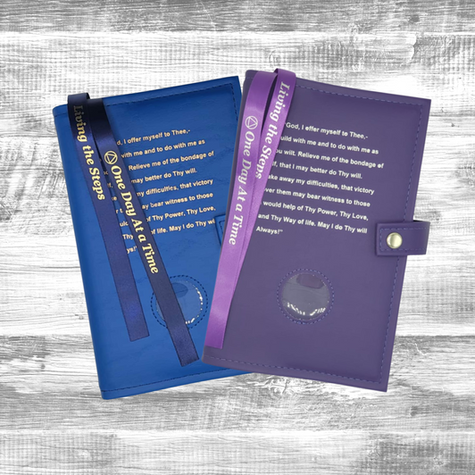 AA Big Book & 12n12 Double Book Cover | Regular Print - Third Step Prayer