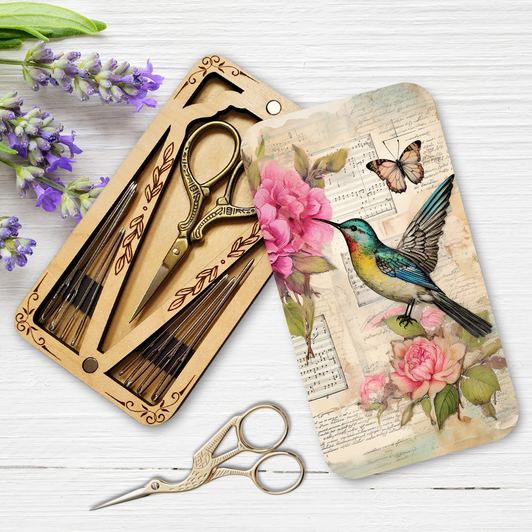 Magnetic Scissor Minder Storage Case - Hummingbird