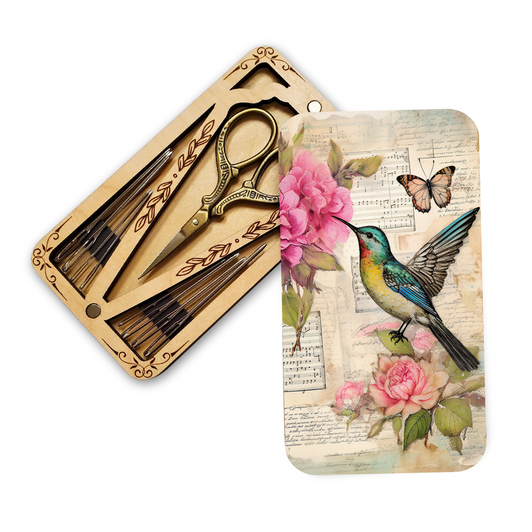 Scissor Minder Storage Case Combo | Hummingbird Butterfly