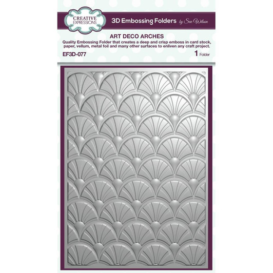 Creative Expressions 3D Embossing Folder | Art Deco Arches