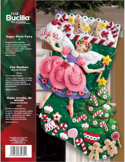 Bucilla Felt Applique Stocking Kit | Sugar Plum Fairy