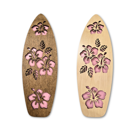 Surfboard Wall Art | Hibiscus Surfboard Wall Art | Hibiscus