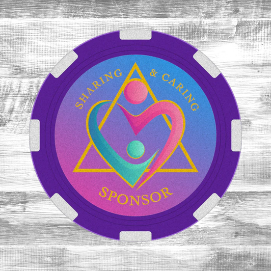 AA & NA Poker Chip – Sharing & Caring Sponsor Sobriety Token