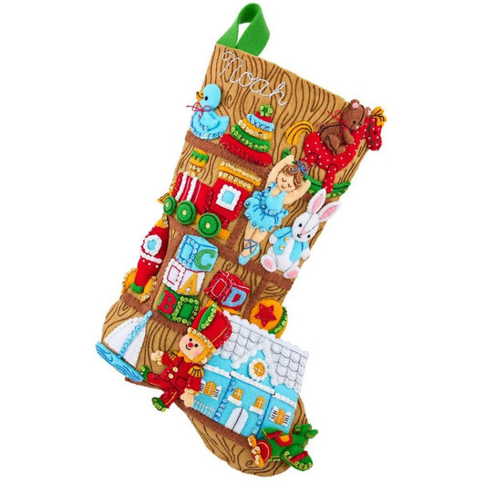 Bucilla Toyland Treasures Felt Applique Stocking Kit
