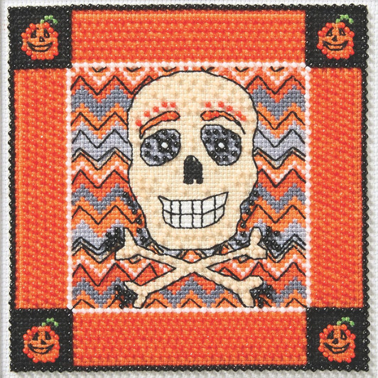 Mill Hill Counted Cross Stitch Kit | Skull by Debbie Mumm