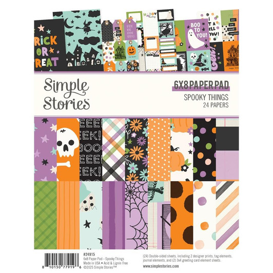 Simple Stories Double-Sided Paper Pad 6"X8" 24/Pkg | Spooky Things