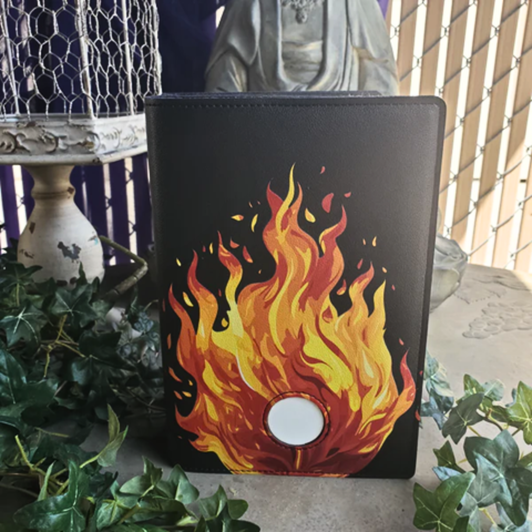 AA Big Book & 12 & 12 Regular Print Double Book Cover – Flames