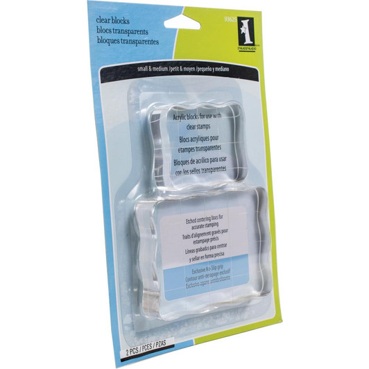Inkadinkado Clear Acrylic Stamp Blocks 2/Pkg