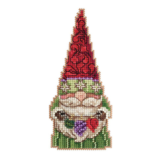 Mill Hill Counted Cross Stitch Kit | Jim Shore Gnome With Ornaments