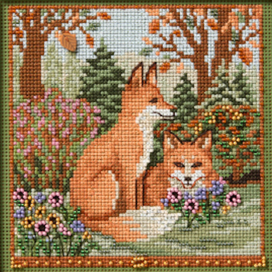 Mill Hill Counted Cross Stitch Kit | Fall Foxes